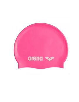 Gorro Arena SR Silicona Classic Rosa Fluor/Blanco