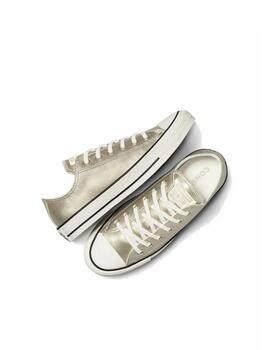 Zapatilla Converse All Star Baja Metallic Oro