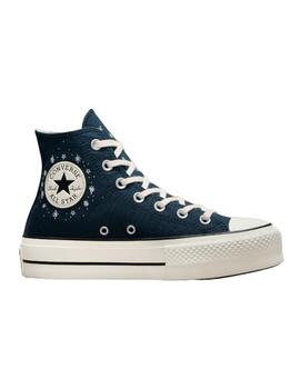 Zapatilla Converse Platform Alta Lona Party Marino