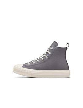 Zapatilla Converse Eva Plaform Alta Piel GS Gris