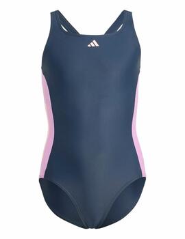 Bañador Adidas G Cut 3S Suit Azul/Rosa