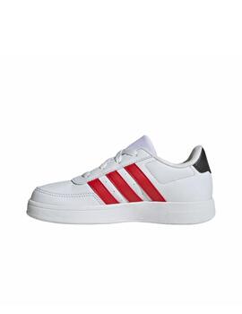 Zapatilla Adidas K Breaknet 2.0 Blanco/Rojo