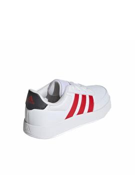 Zapatilla Adidas K Breaknet 2.0 Blanco/Rojo