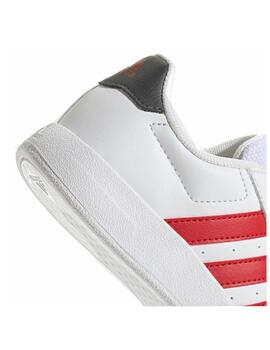 Zapatilla Adidas K Breaknet 2.0 Blanco/Rojo