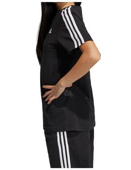 Camiseta Adidas U 3S Negro/Blanco