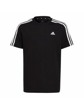 Camiseta Adidas U 3S Negro/Blanco