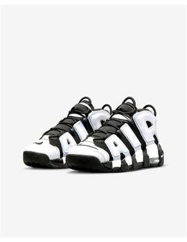 Zapatilla Nike GS Air More Uptempo Negro/Blanco