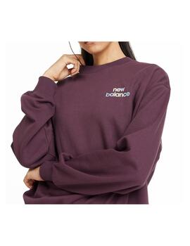 Sudadera NB W French Terry Oversized Crew Morado