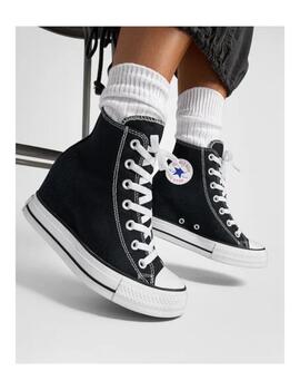 Zapatilla Converse All Star Wedge Alta Lona Negro