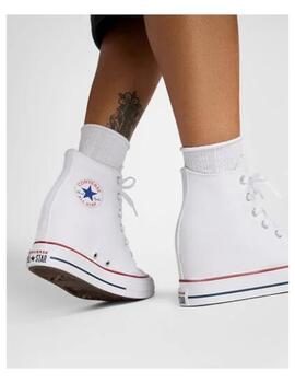 Zapatilla Converse All Star Wedge Alta Lona Blanco