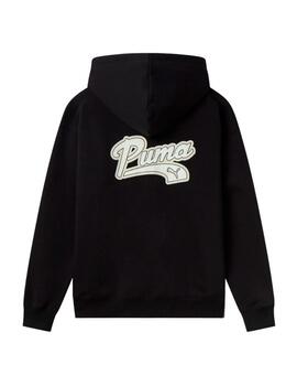 Chaqueta Puma W Script Hoodie FZ Negro