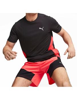 Camiseta Puma M Run Favorite SS Negro/Rojo