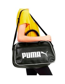 Bolso Puma Campus Grip Retro Lea Negro/Blanco