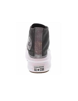 Zapatilla Converse Move Alta Lona Glitter GS Gris