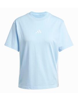 Camiseta Adidas W 3S SJ Azul/Blanco