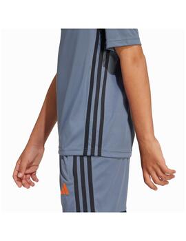 Camiseta Adidas Y Tiro Es Gris/Negro