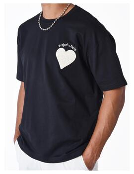 Camiseta Project X Paris Logo Corazon Negra