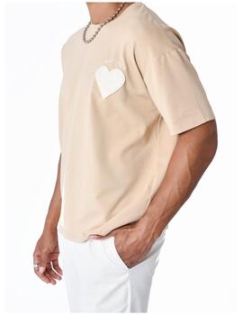 Camiseta Project X Paris Logo Corazon Beige