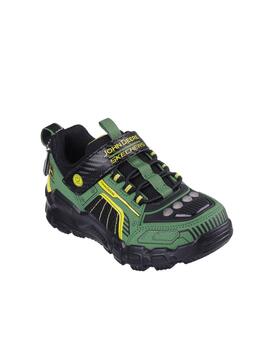 Zapatilla Skechers K Lights Adventure Track GNBK