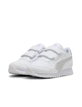 Zapatilla Puma K ST Runner v4 Glitter Blanco/Plata