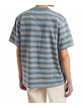 Camiseta Dickies MN Lewistown Stripe Azul/Beige