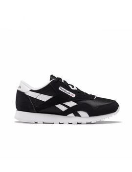 Zapatilla Reebok JR CL Nylon Negro/Blanco