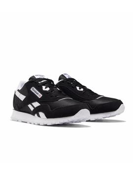 Zapatilla Reebok JR CL Nylon Negro/Blanco