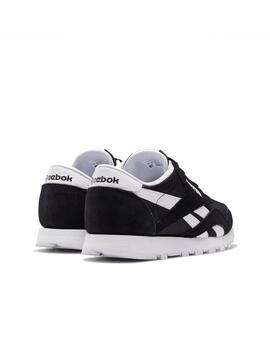 Zapatilla Reebok JR CL Nylon Negro/Blanco