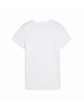 Camiseta Puma W Ess Metallic Tee Blanca