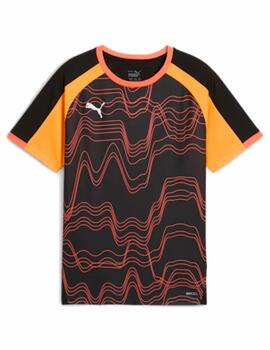 Camiseta Puma Jr IndividualLIGA Graphic Negra