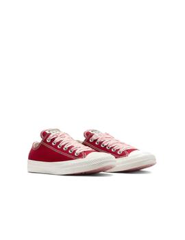 Zapatilla Converse AS Baja Lona Gingham Rojo