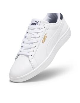 Zapatilla Puma M Smash 3.0 L Blanco/Azul