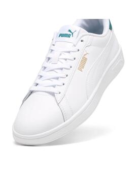 Zapatilla Puma M Smash 3.0 L Blanco/Verde