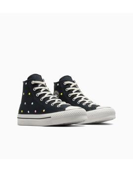 Zapatilla Converse Eva Plaform Alta Polka GS Negro