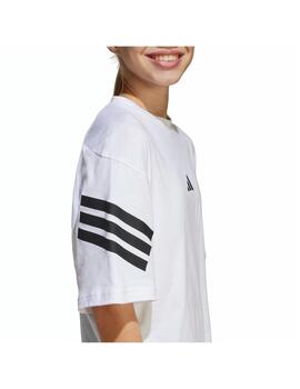 Camiseta Adidas J FI 3S Blanco/Negro