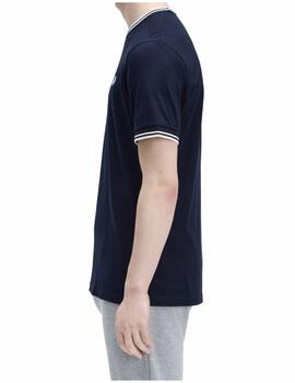 Camiseta Fred Perry M Twin Tipped Marino