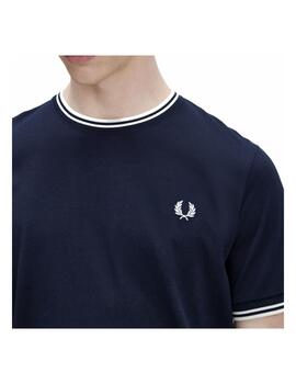 Camiseta Fred Perry M Twin Tipped Marino