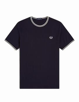 Camiseta Fred Perry M Twin Tipped Marino