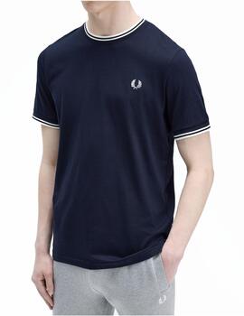 Camiseta Fred Perry M Twin Tipped Marino