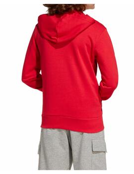 Sudadera Adidas J BL FT Hoodie Rojo/Negro