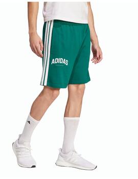 Bermuda Adidas M 3S Verde/Blanco