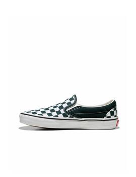 Zapatilla Vans MN Classic Slip On Verde/Blanco