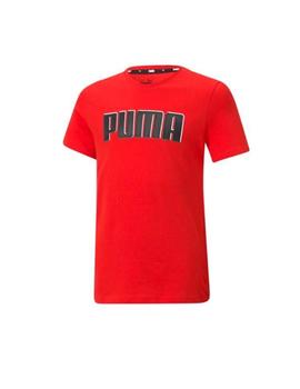 Camiseta Puma  Niño Alpha Graphic Tee Roja