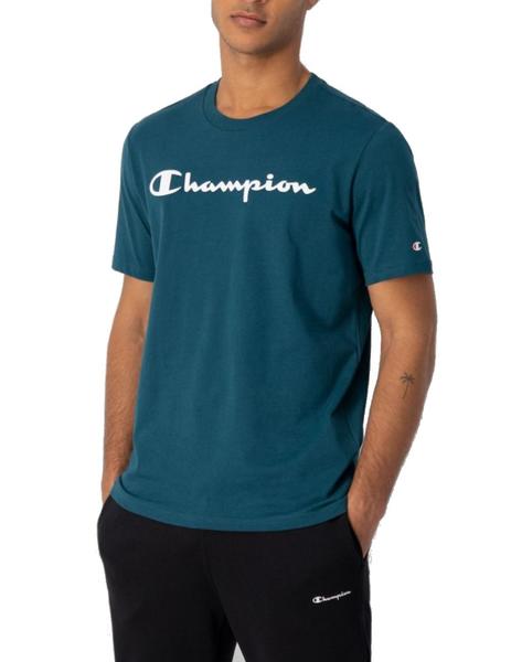 Hacer deporte sensibilidad Cha Camiseta Champion Hombre VerdeBlanco