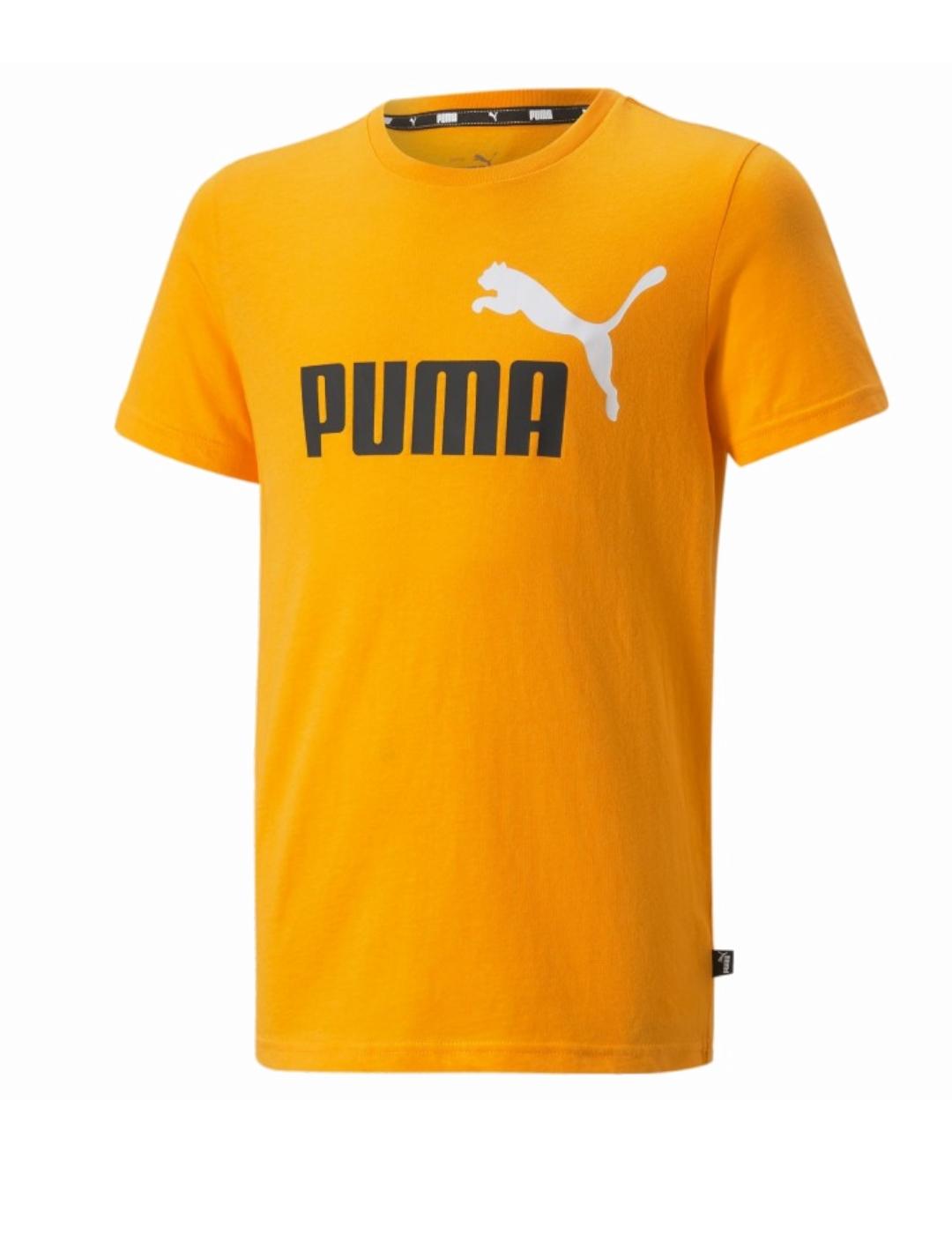 Camiseta Puma ESS Logo Amarillo Mujer