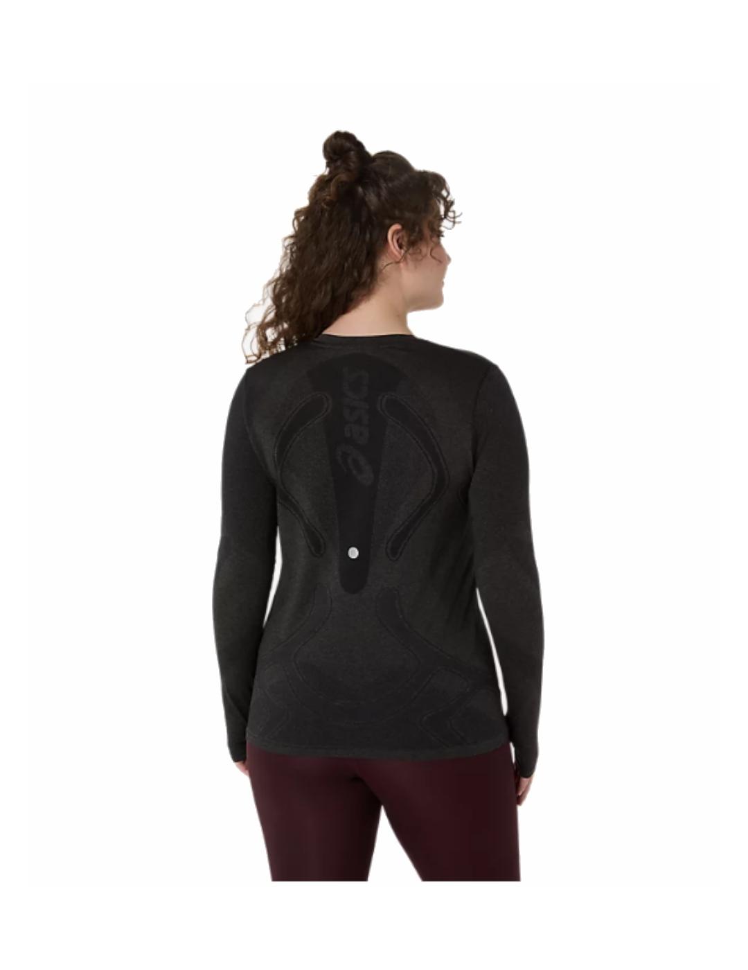 Camiseta Asics W Road Seamless M/Larga Negro