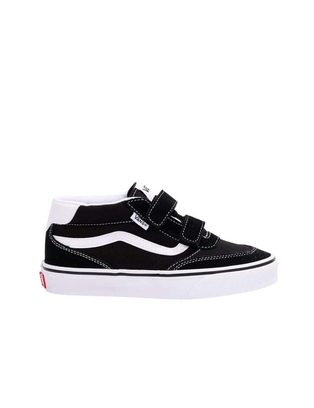 Zapatilla Vans UY Brooklyn Mid V Negro/Blanco VANS para Niño | Deportes Casais